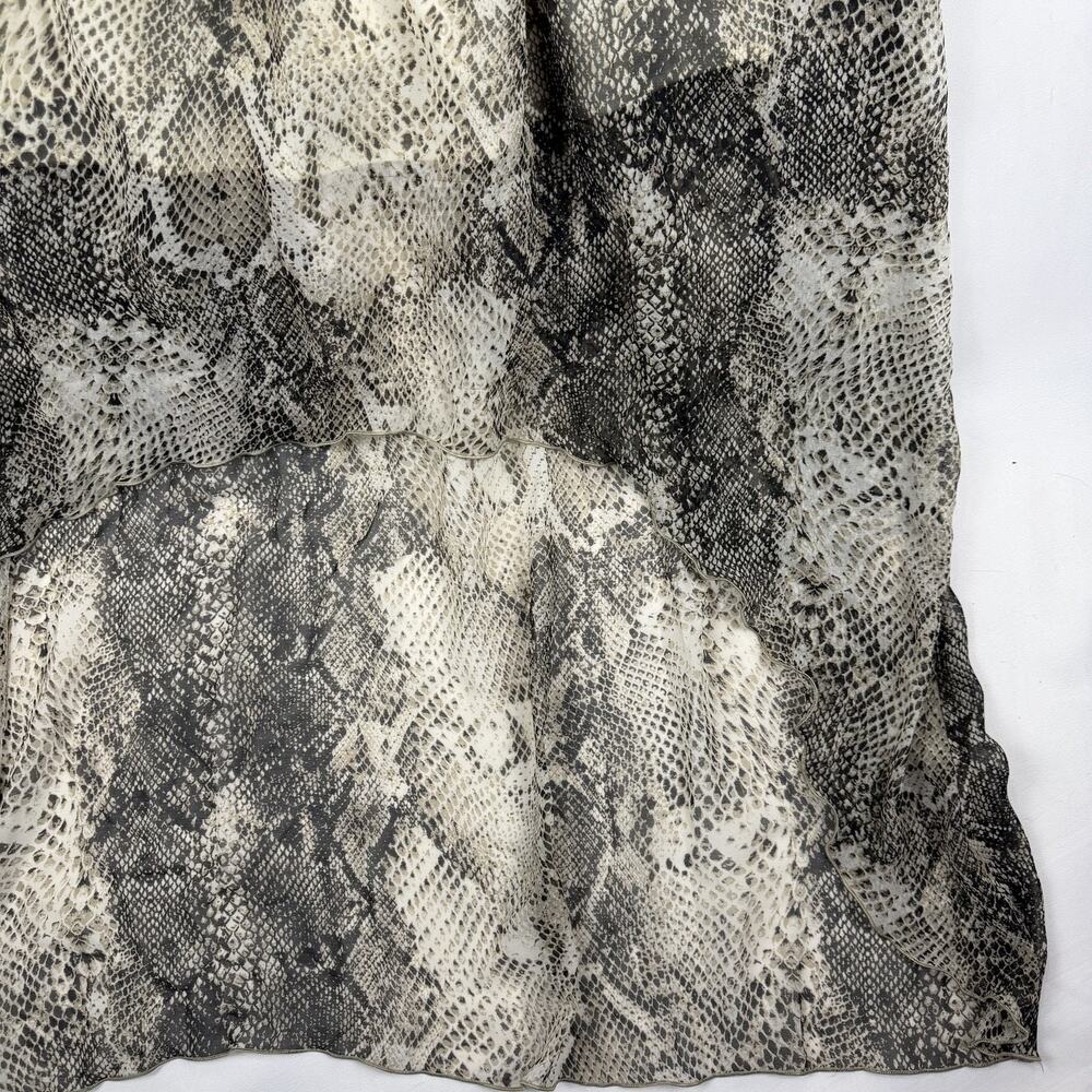 J. Taylor Women's Size 12 Snake Print Sleeveless Midi Dress Black White Beige - Picture 4 of 8